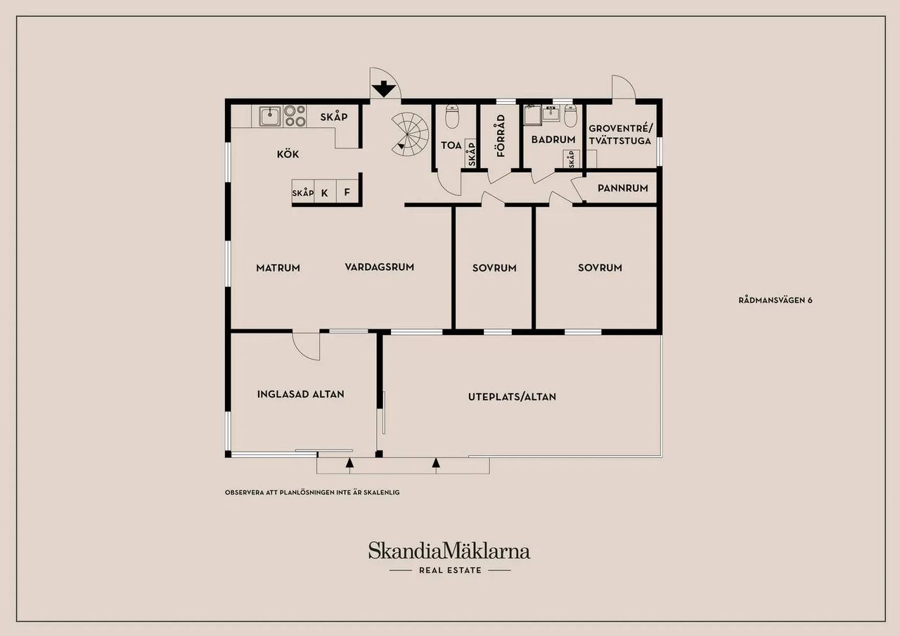 Floor plan for Rådmansvägen 6