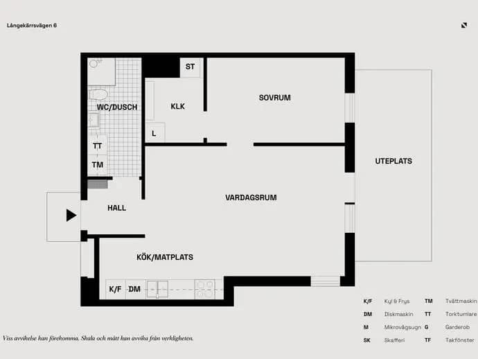 Planritning för Långekärrsvägen 6