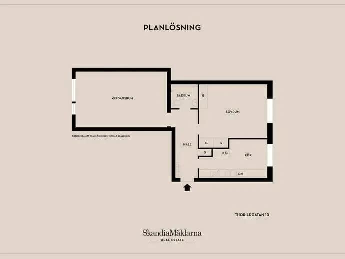Floor plan for Thorildgatan 1D