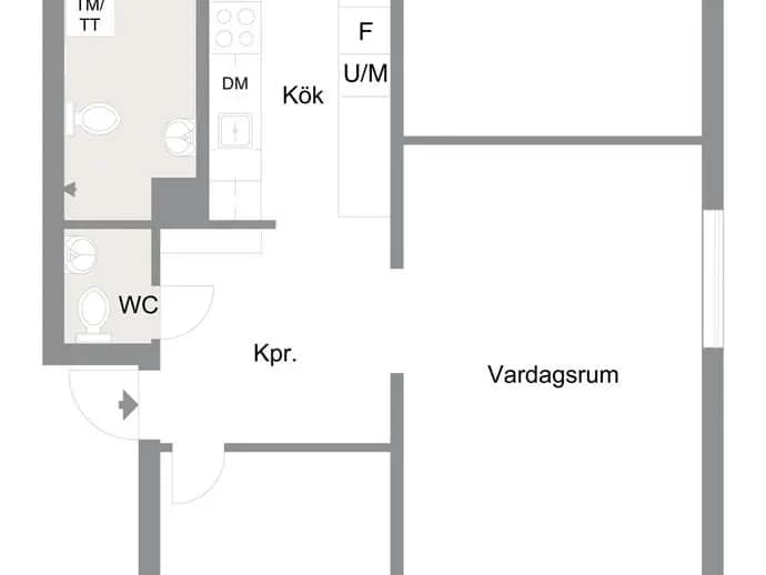 Floor plan for Gymnasistgatan 15C