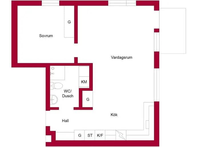 Floor plan for Runstens byväg 12-14