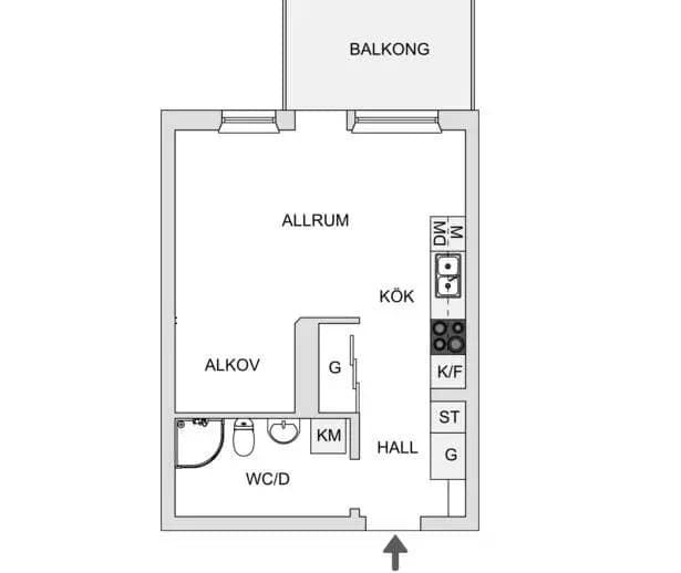 Floor plan for Fruktträdsgatan 8