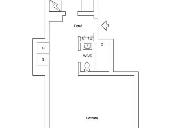 Floor plan for Änggatan 6B