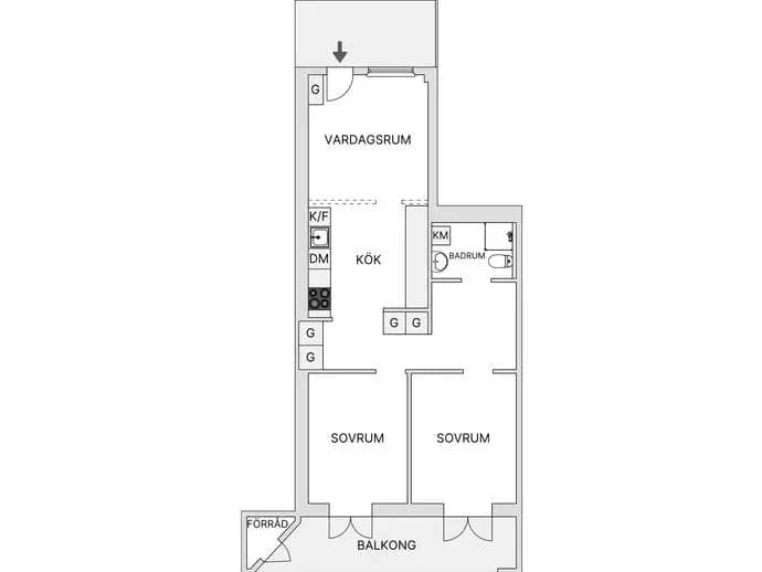 Floor plan for Kungssätravägen 18