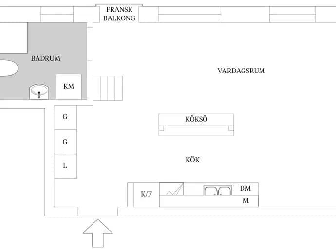 Floor plan for Lindholmshamnen 38