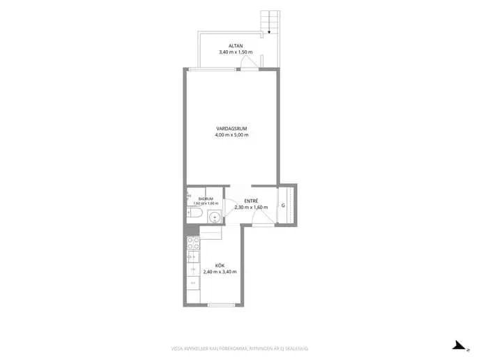 Floor plan for Batterigatan 4C
