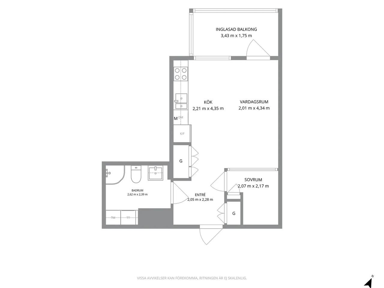 Floor plan for Gamlestads Brygga 17
