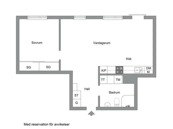 Floor plan for Dammtorps allé 17