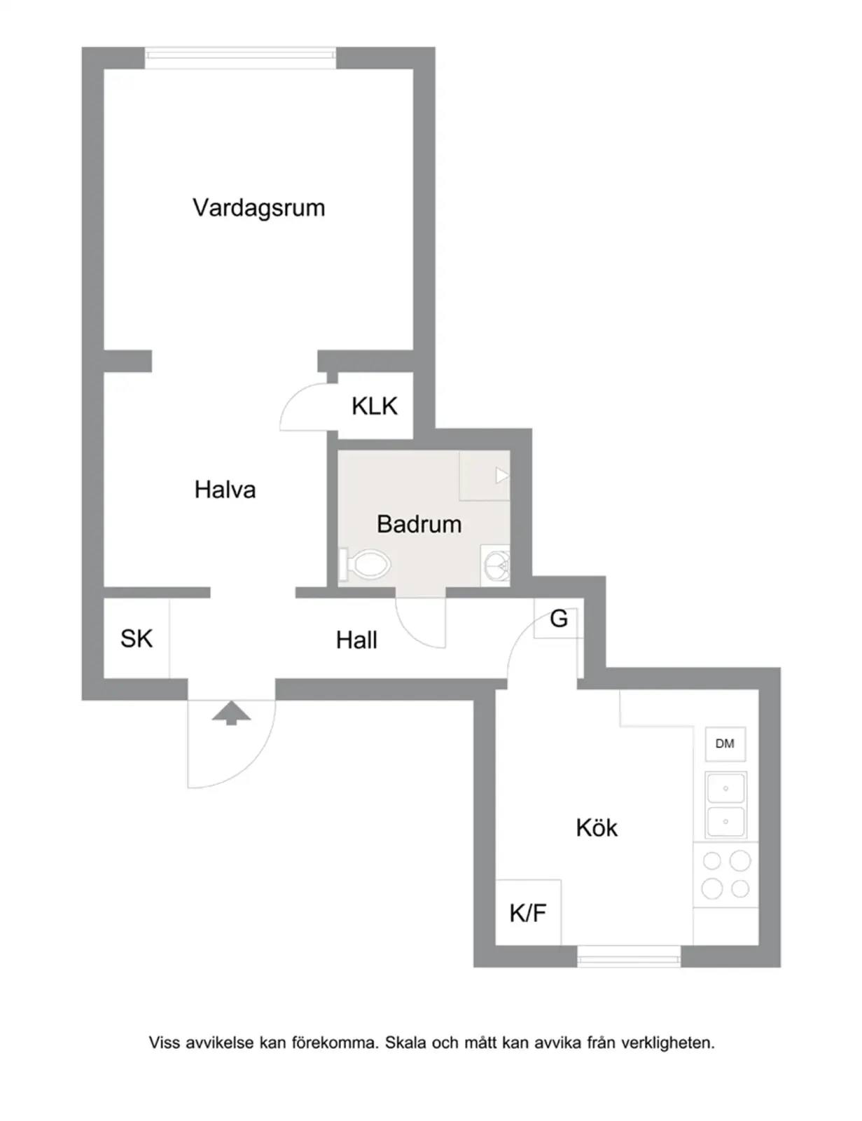 Floor plan for Nobelvägen 10A