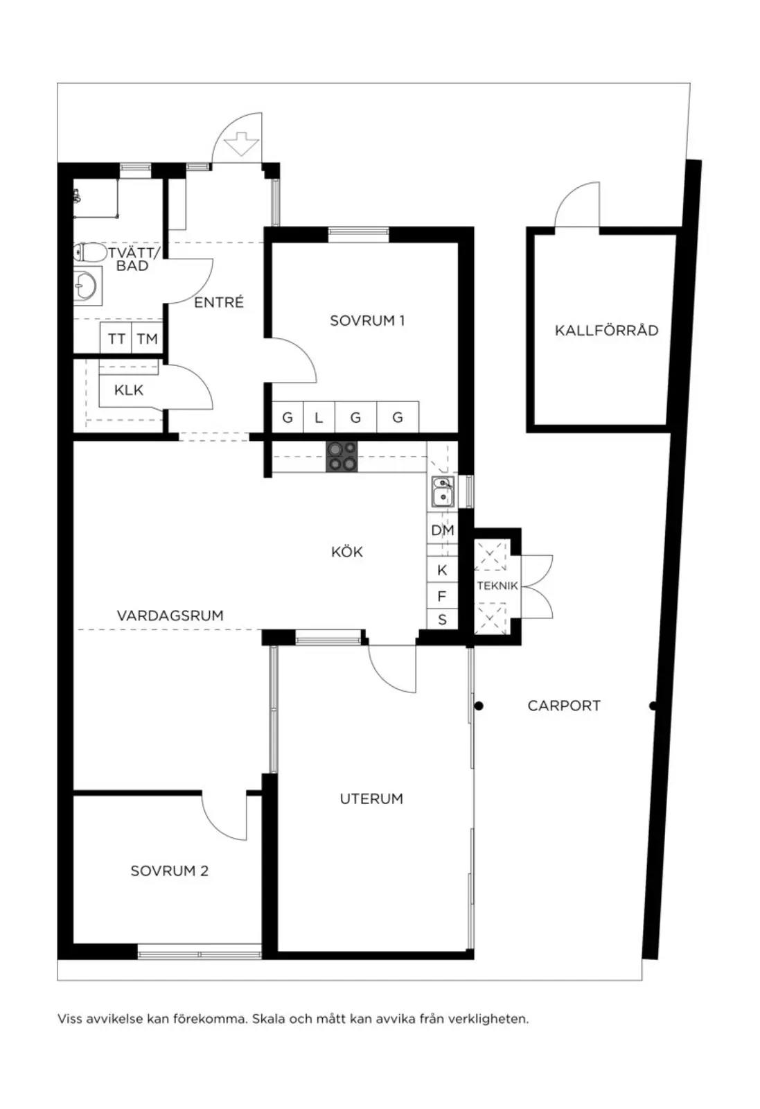 Floor plan for Sadelvägen 38