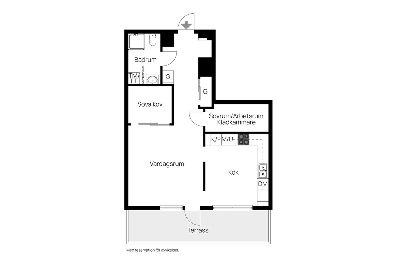 Planritning för Hammarby Allé 7