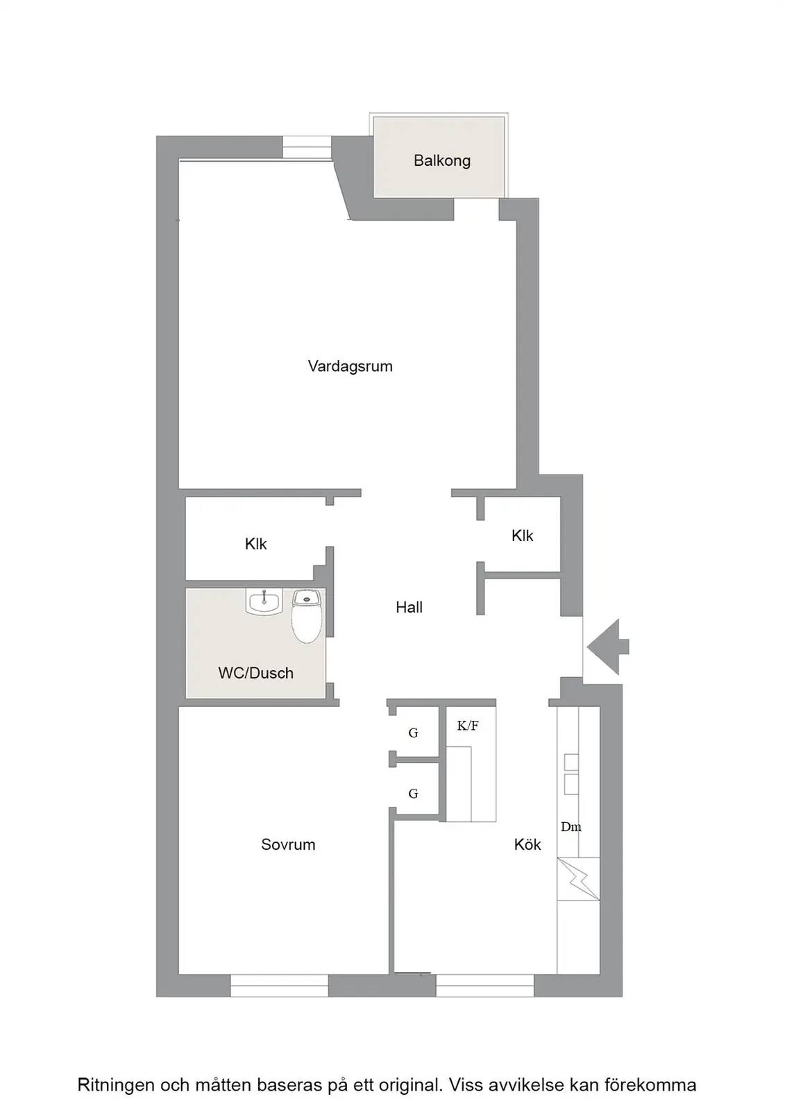 Planritning för Norra Gatan 8