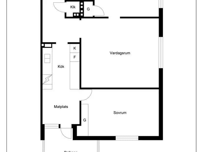 Planritning för Östra Storgatan 8