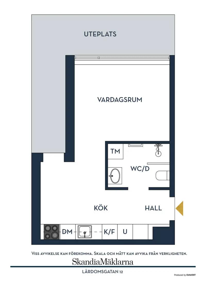 Planritning för Lärdomsgatan 12