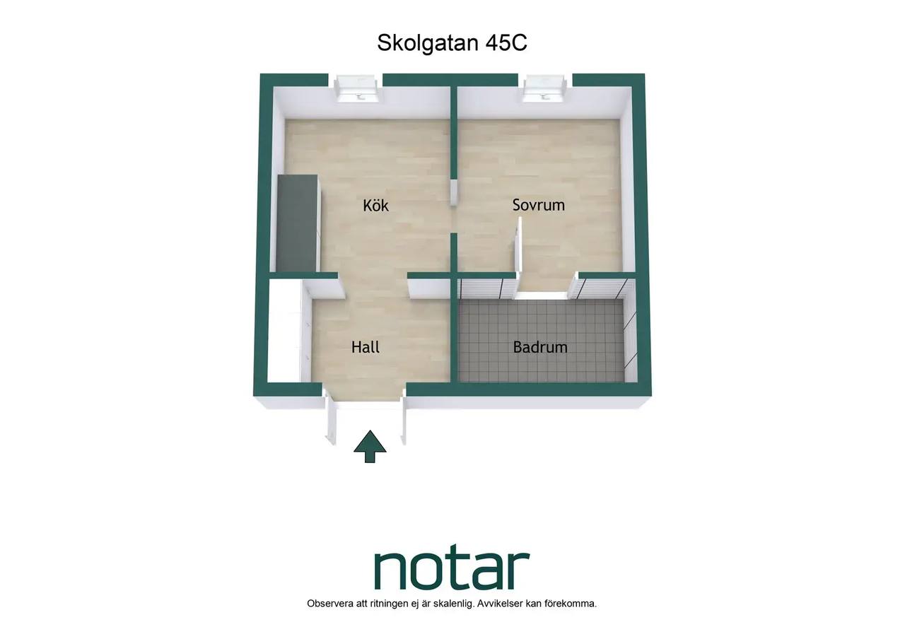Planritning för Skolgatan 45C
