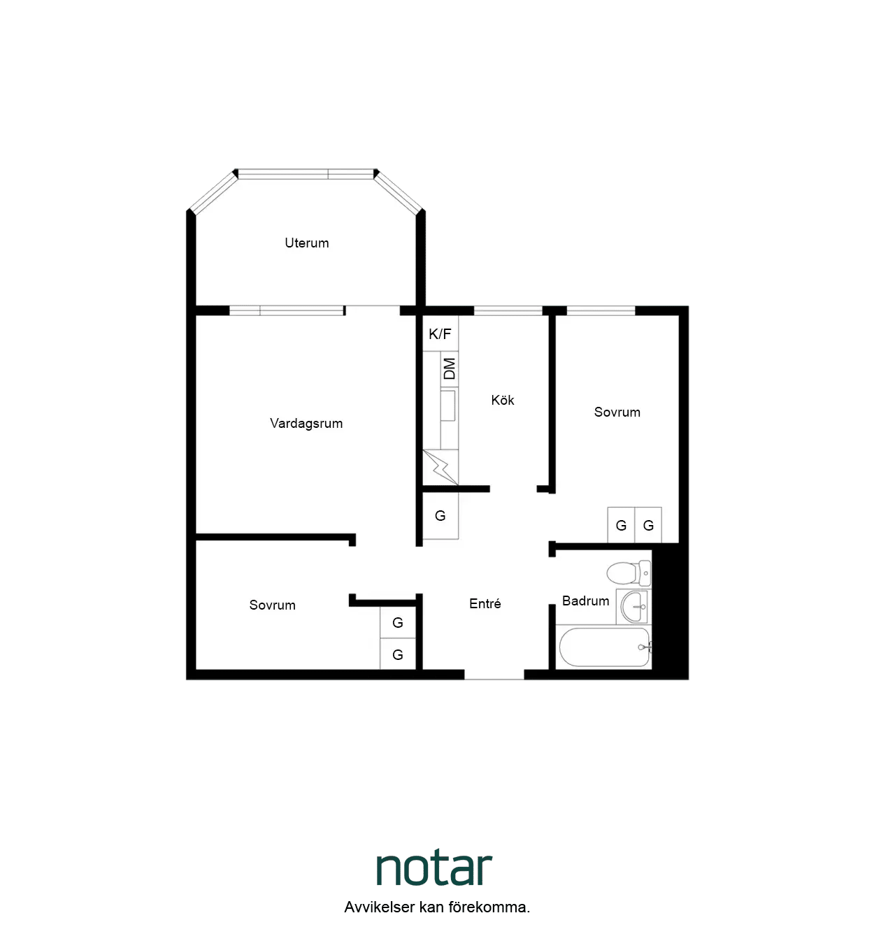 Floor plan for Thomsons väg 18