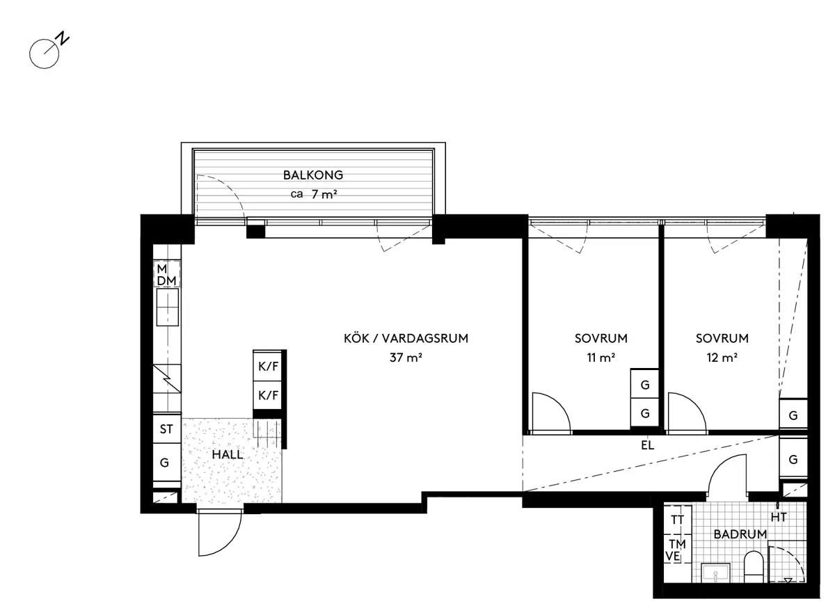 Floor plan for Byälvsvägen 35C