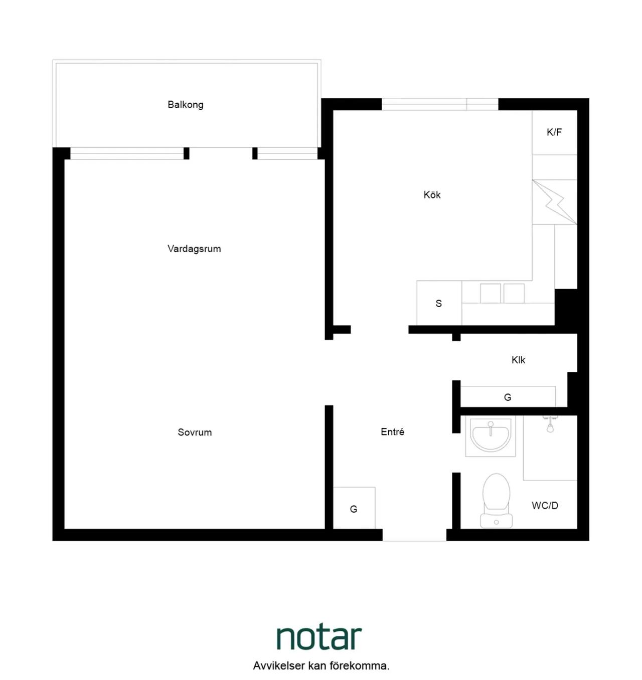 Planritning för Kullagatan 4B