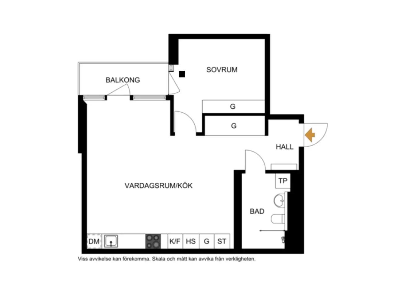 Floor plan for Sandhamnsgatan 75C