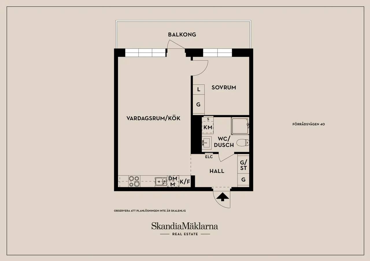 Floor plan for Förrådsvägen 40