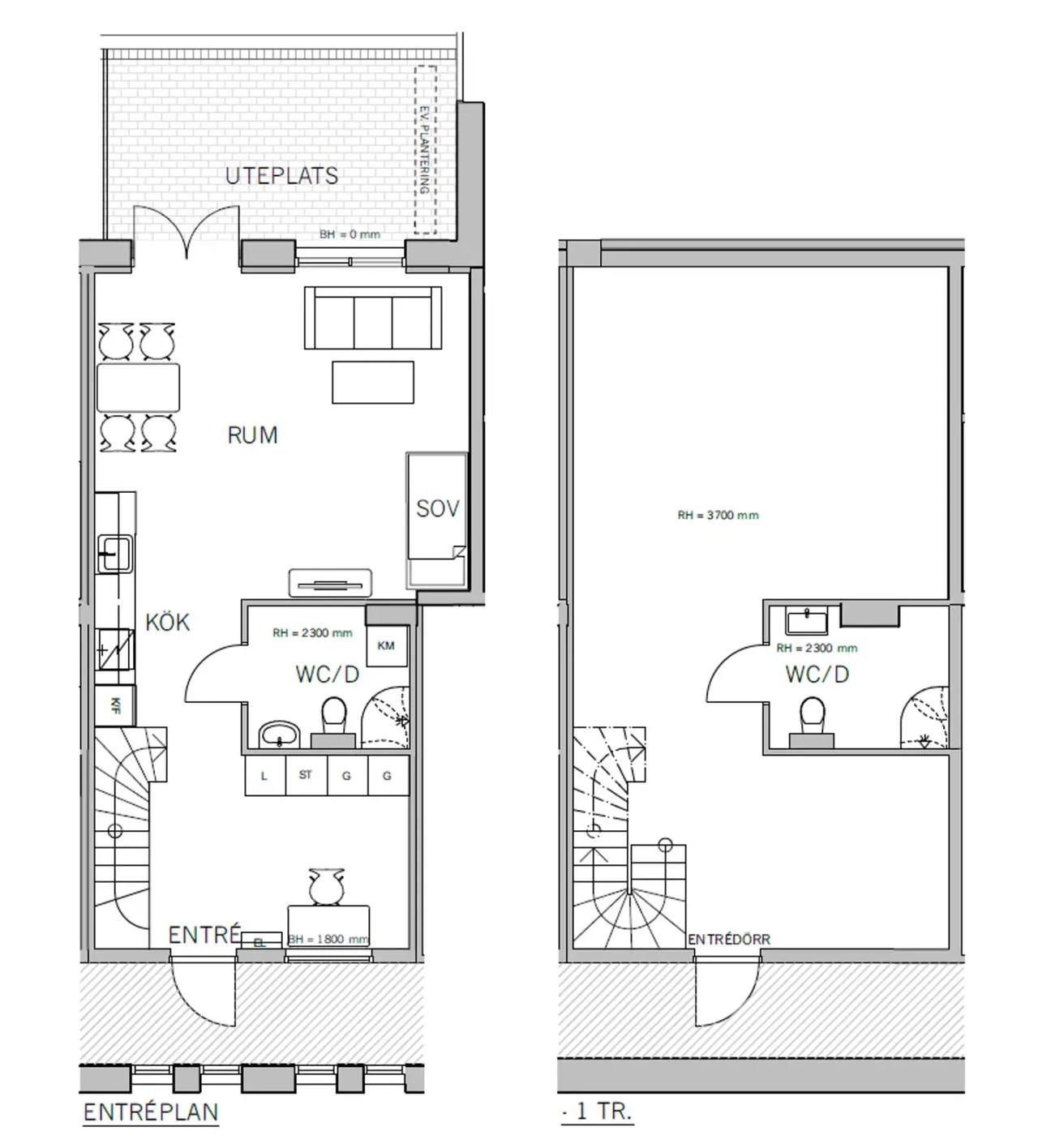 Floor plan for Responsgatan 14
