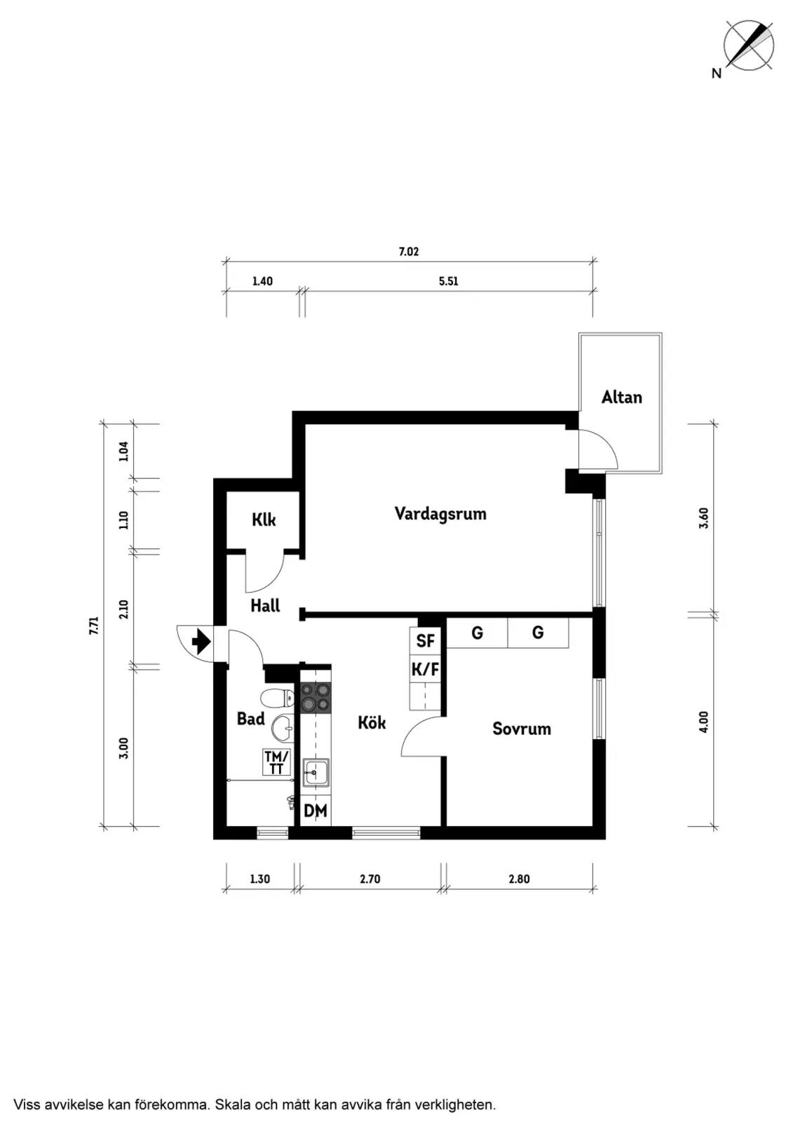 Floor plan for Västra Midvintersgatan 7