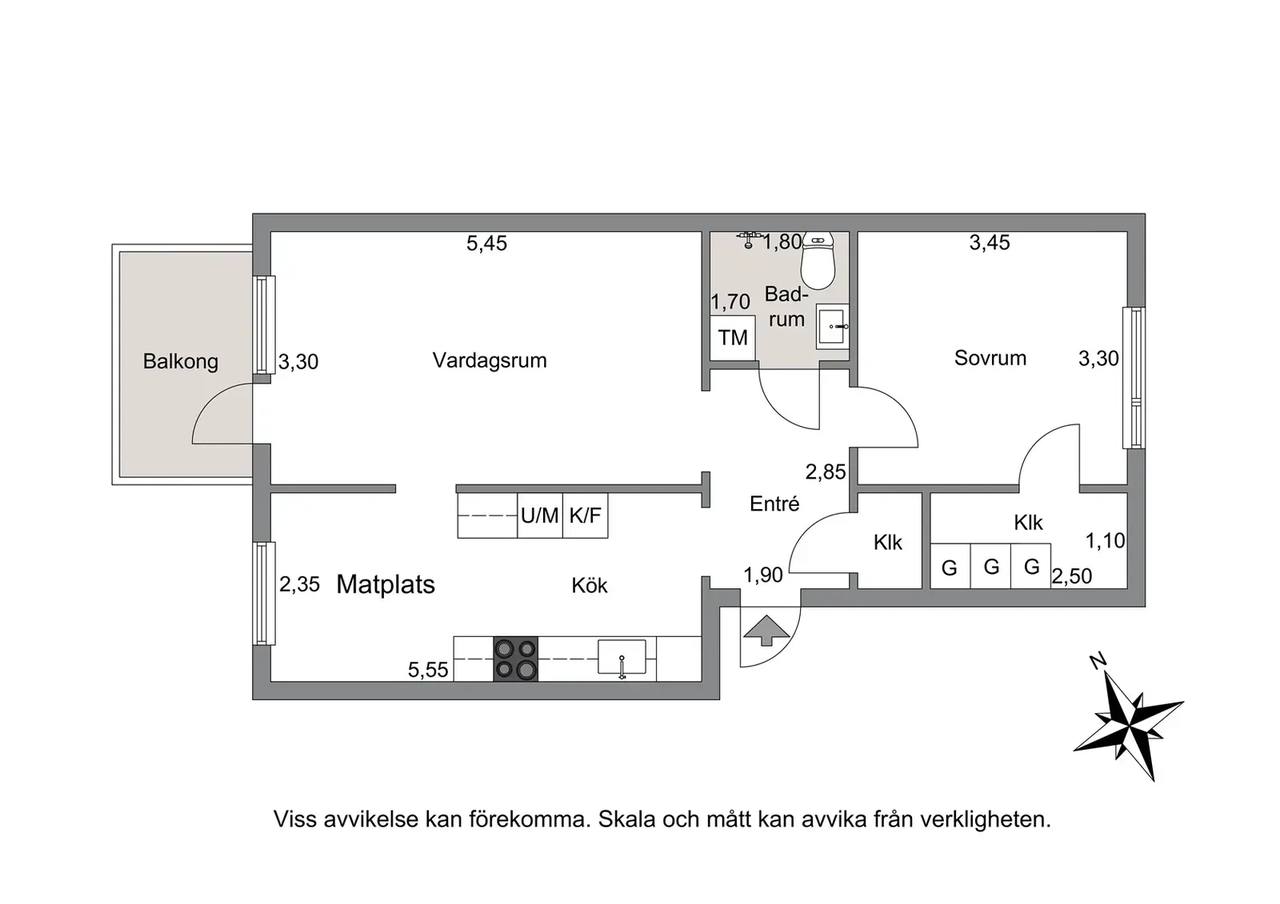 Planritning för Krokslätts Parkgata 51A