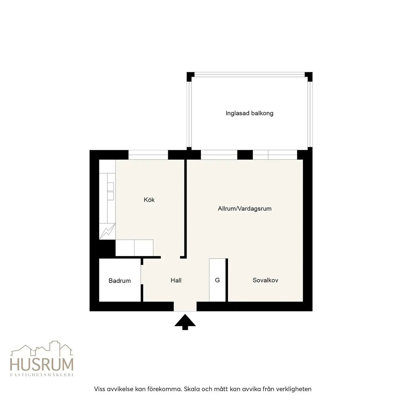 Floor plan for Vadmansgatan 16B