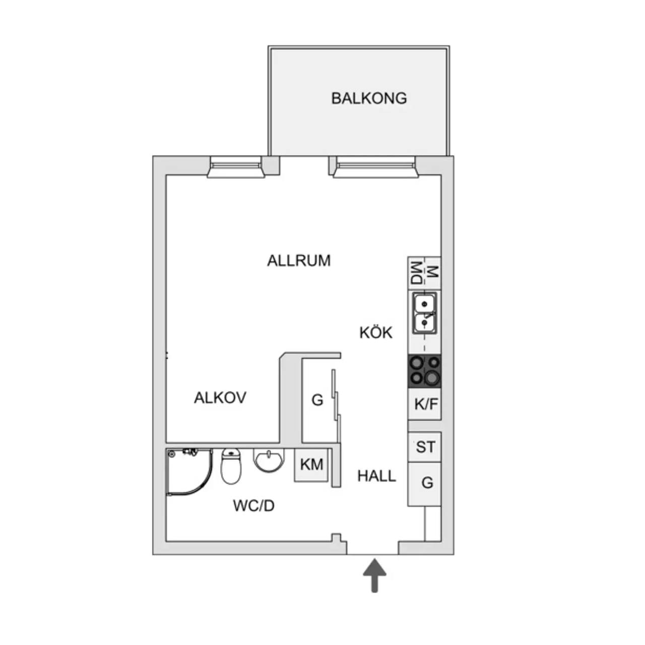 Floor plan for Fruktträdsgatan 8