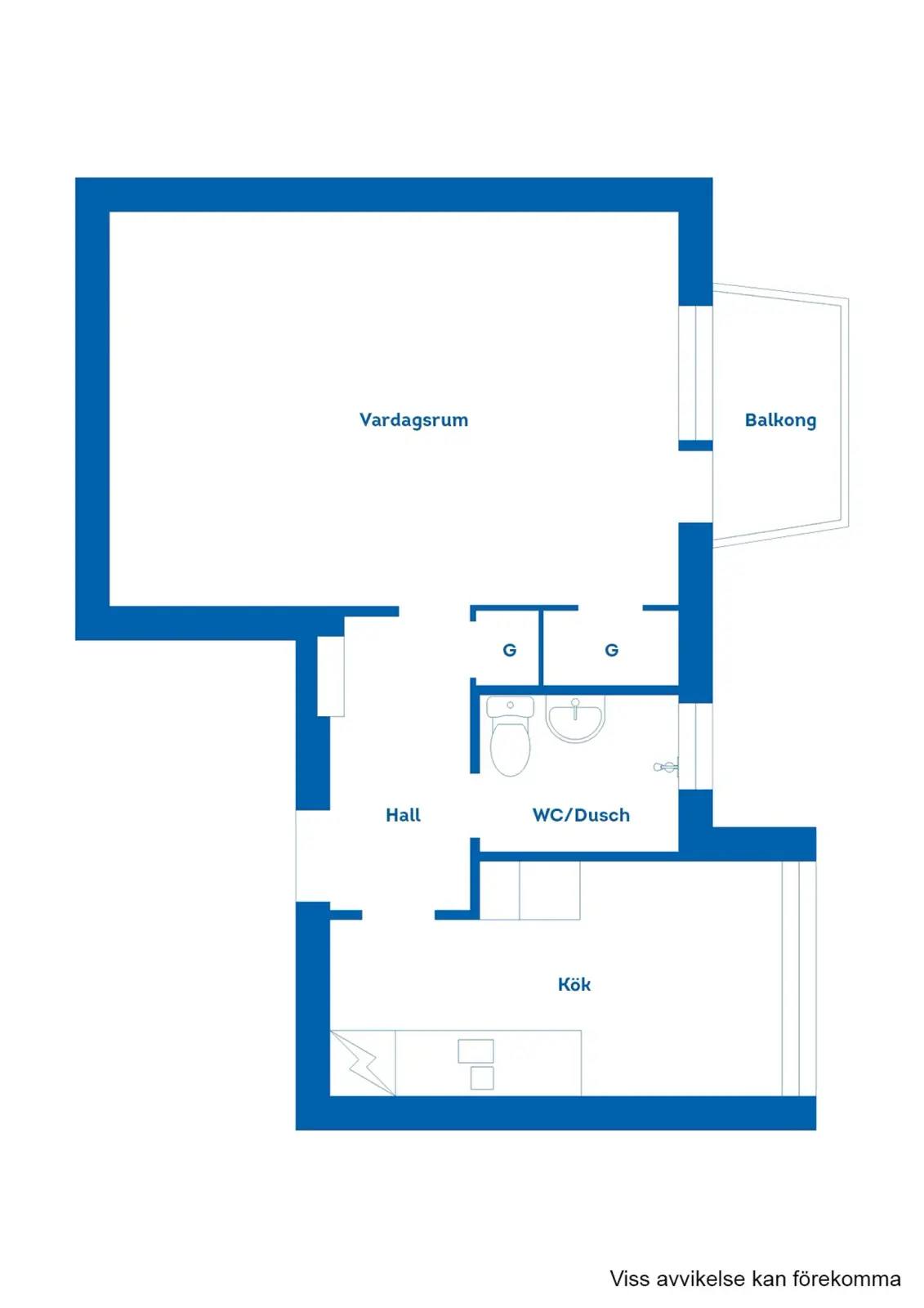 Floor plan for Fogdevägen 7A