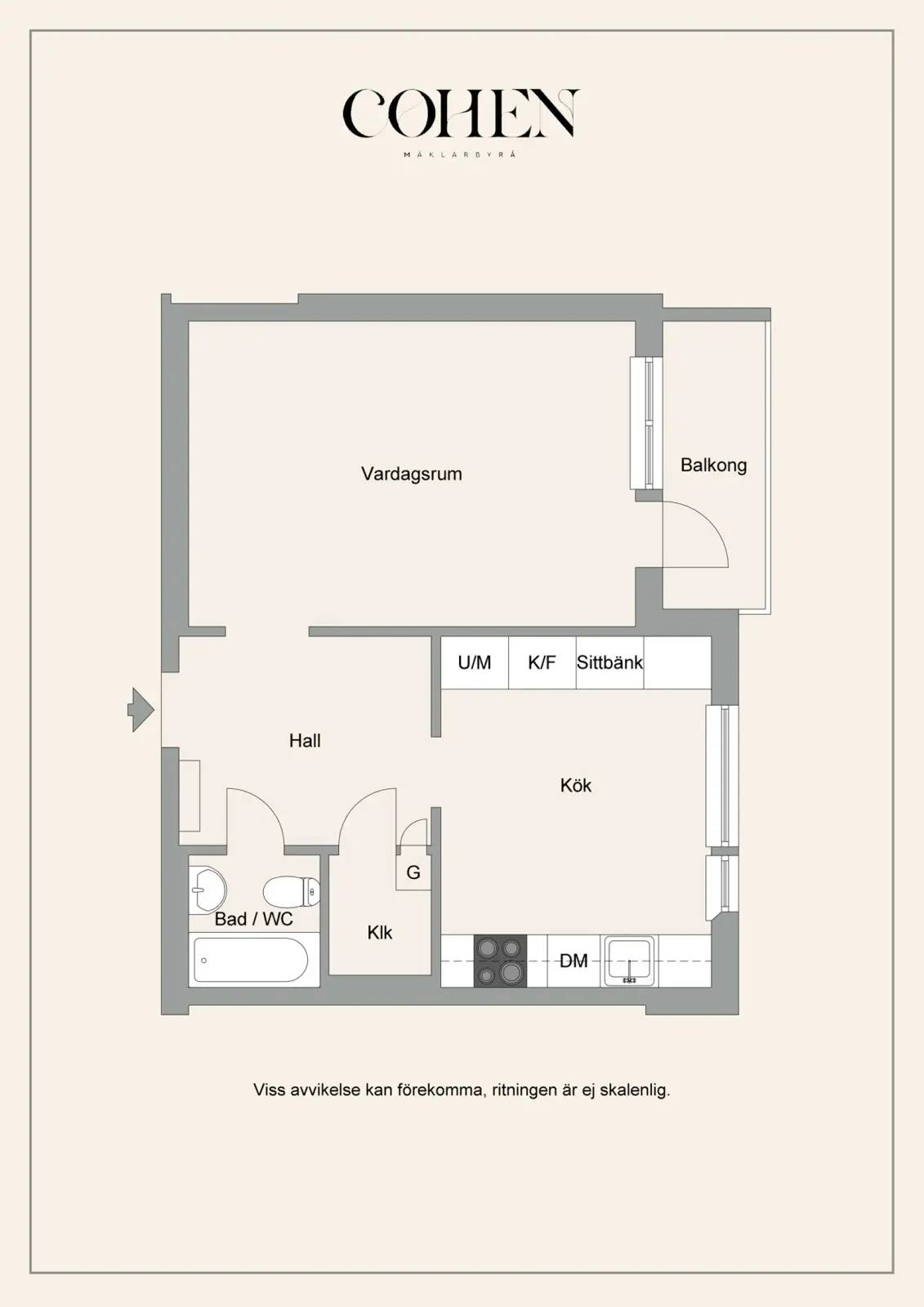 Floor plan for Geijersgatan 23A