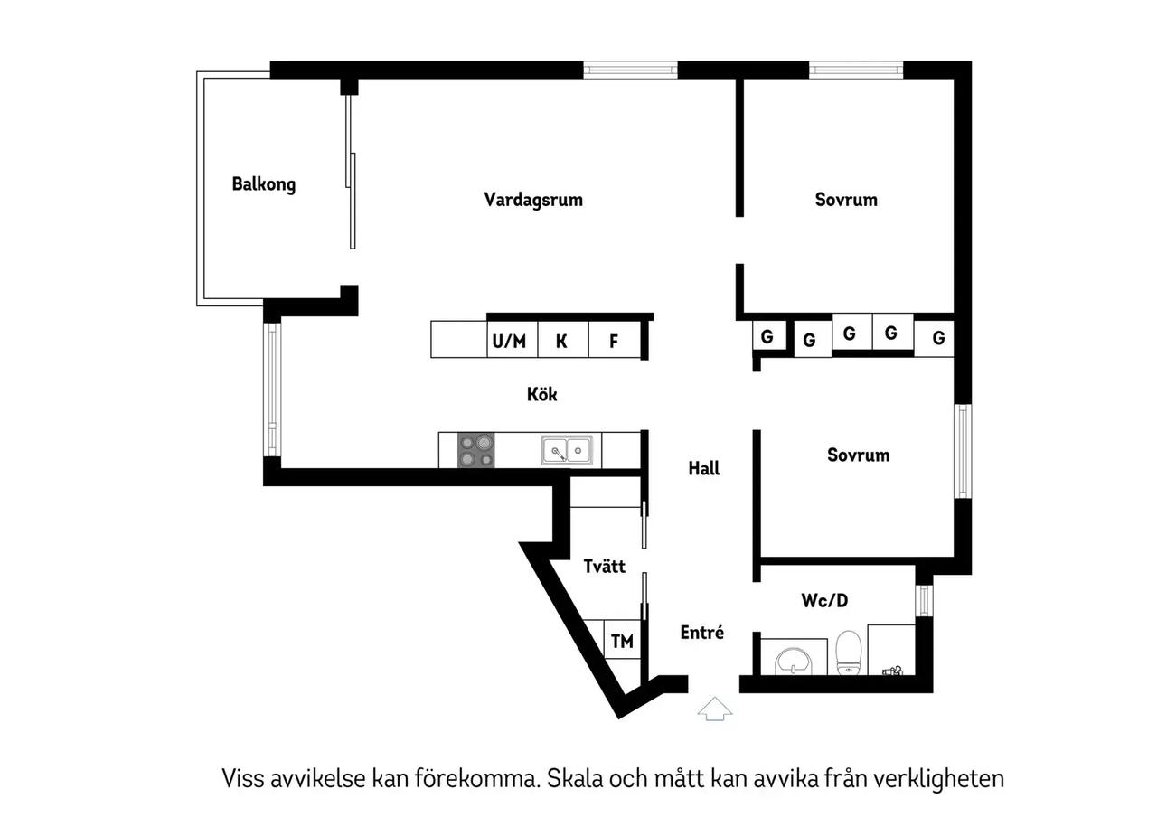 Floor plan for Johan Enbergs väg 23