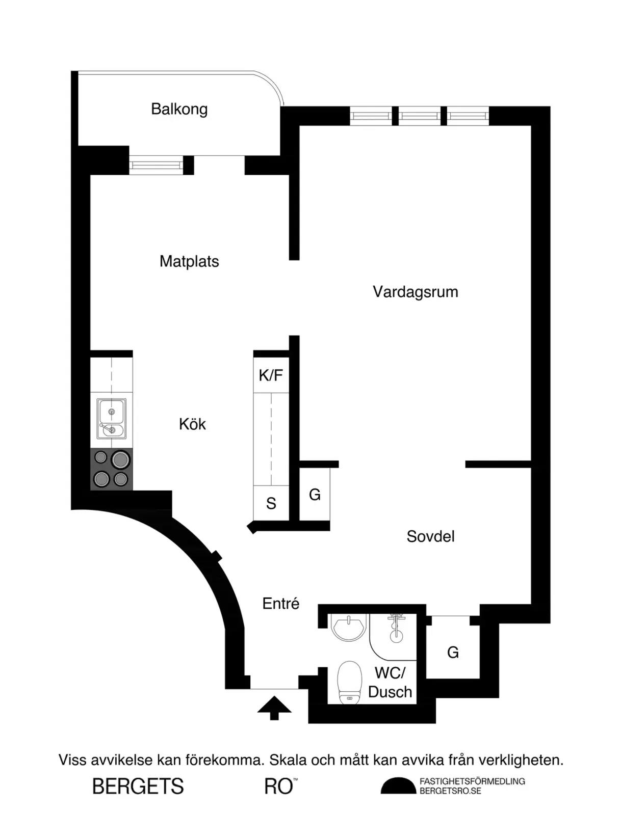 Floor plan for Idrottsgatan 3
