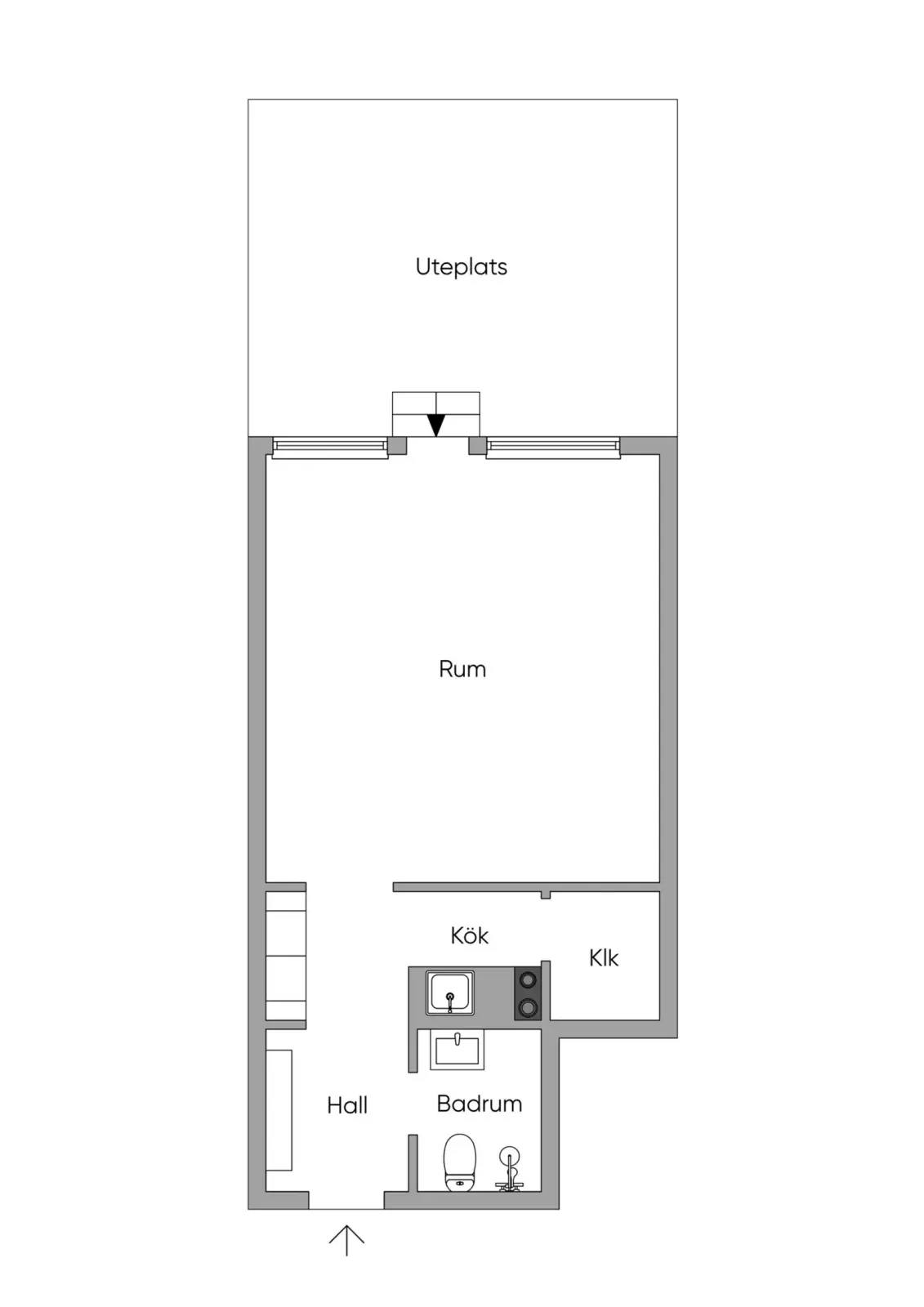 Floor plan for Gyllenstiernsgatan 3