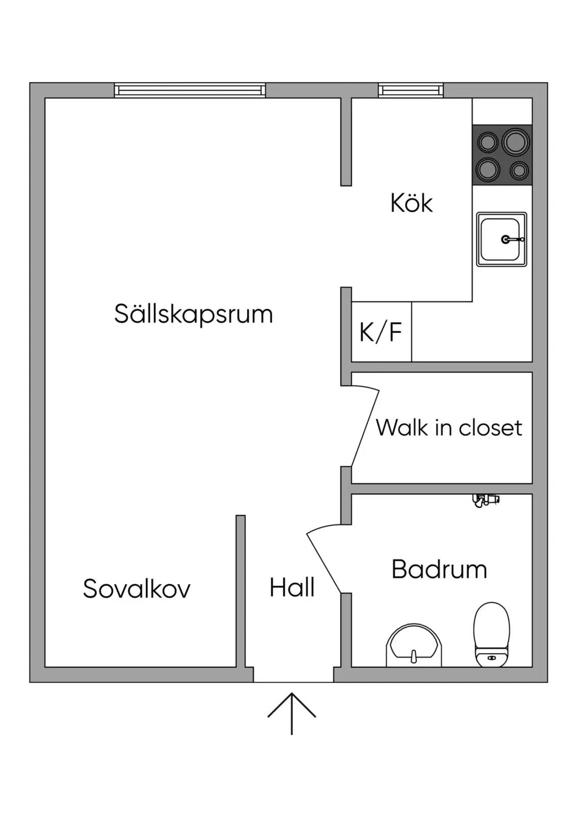 Planritning för Bäckvägen 149