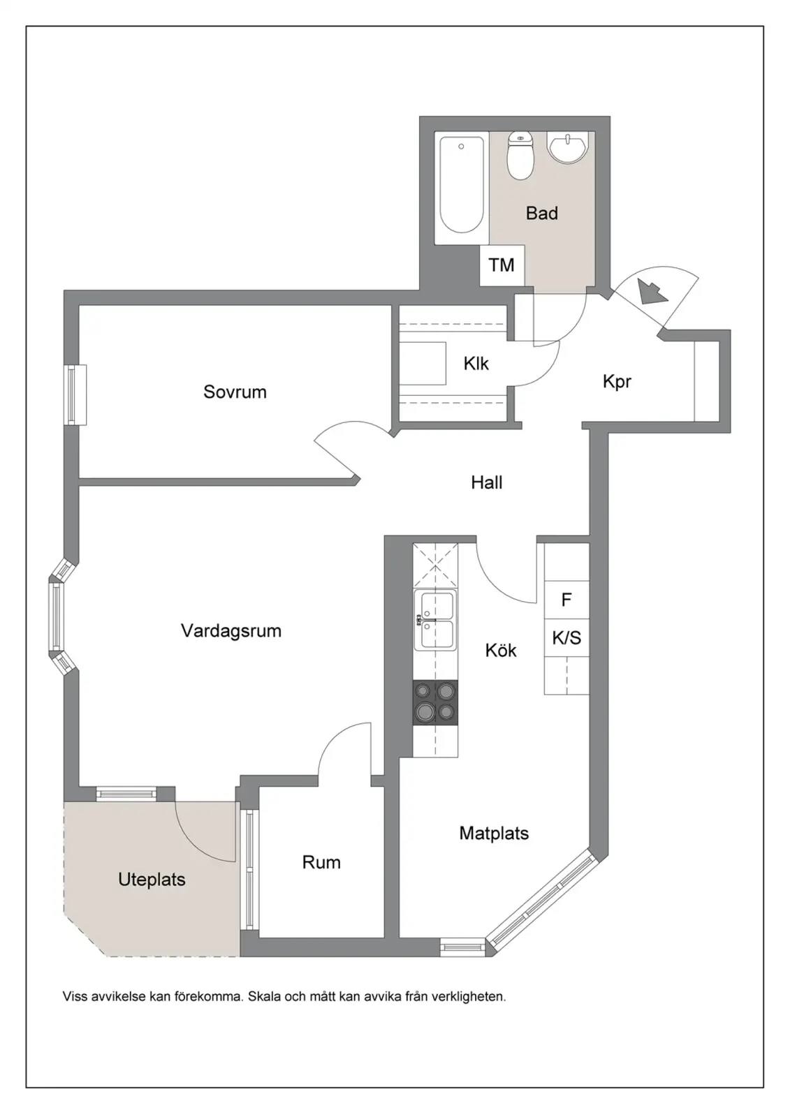 Floor plan for Albyvägen 21