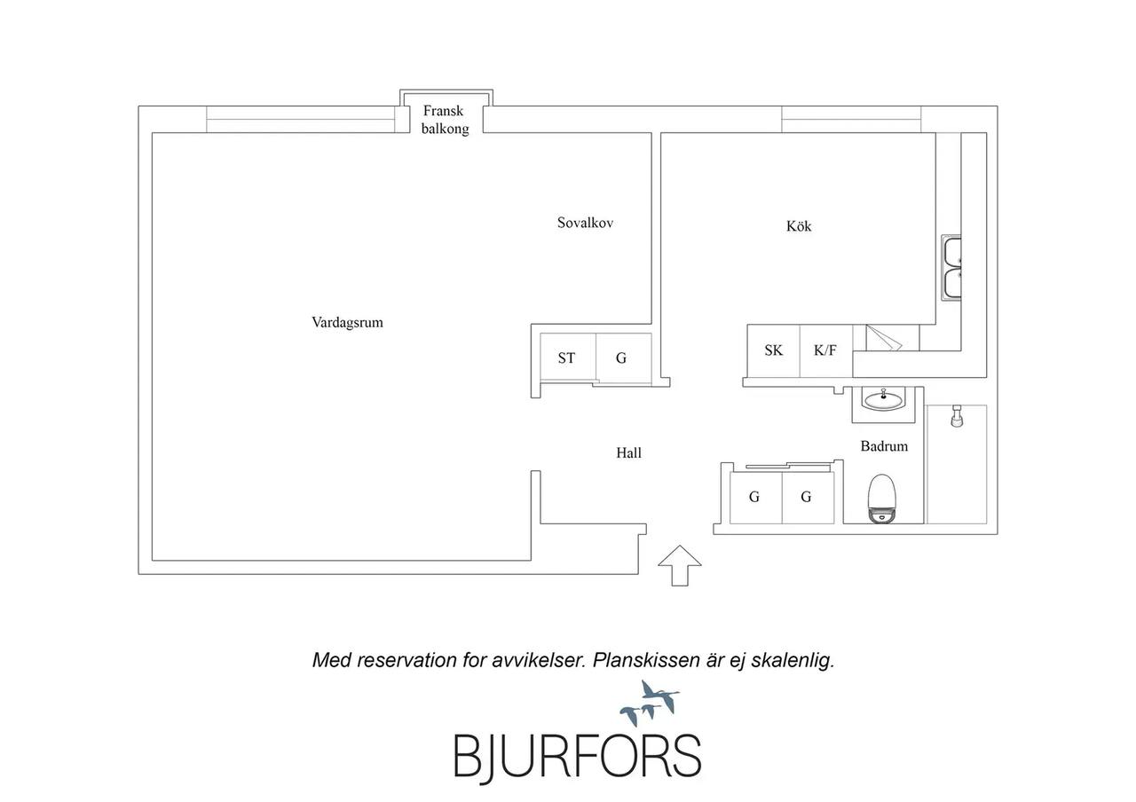 Floor plan for Skytteholmsvägen 5B