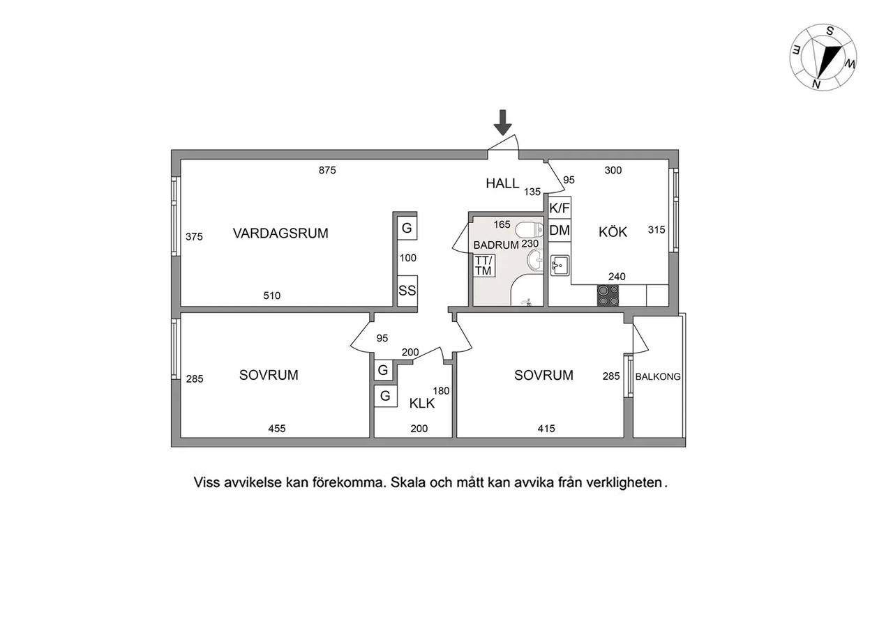 Planritning för Duvbergsvägen 22