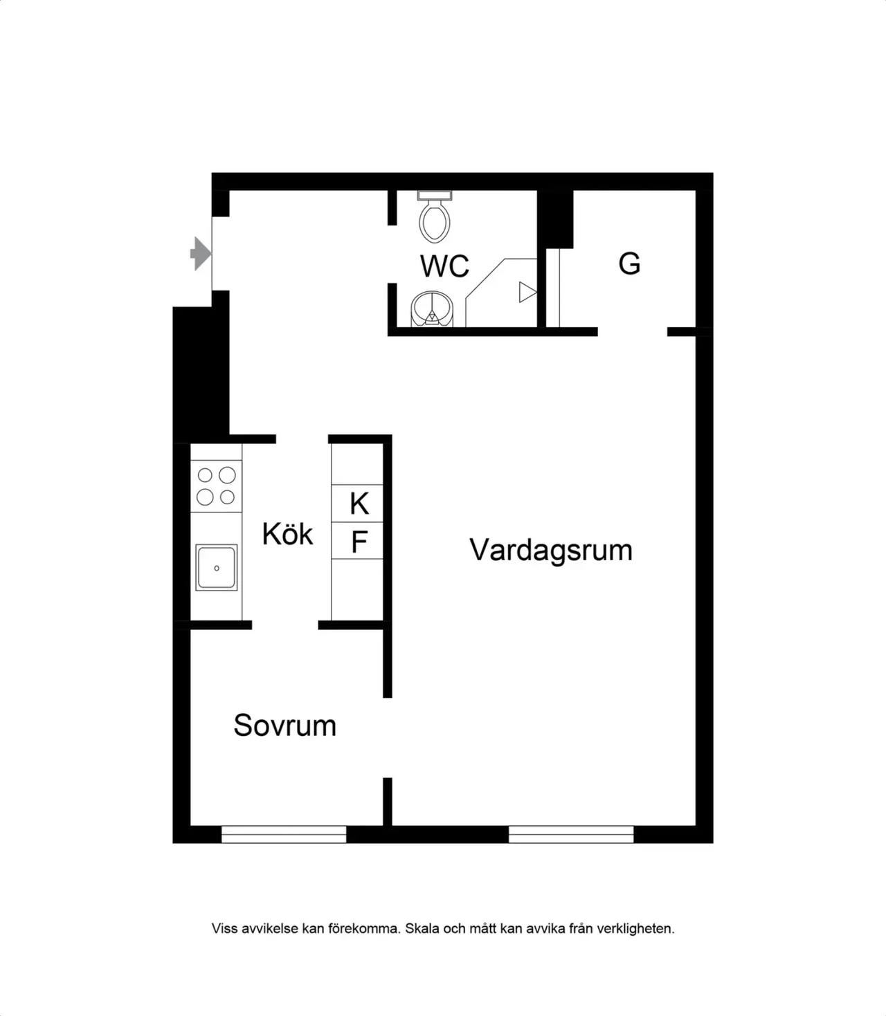 Floor plan for Klövervägen 3
