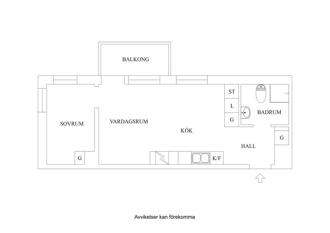 Floor plan for Mjölnergatan 14