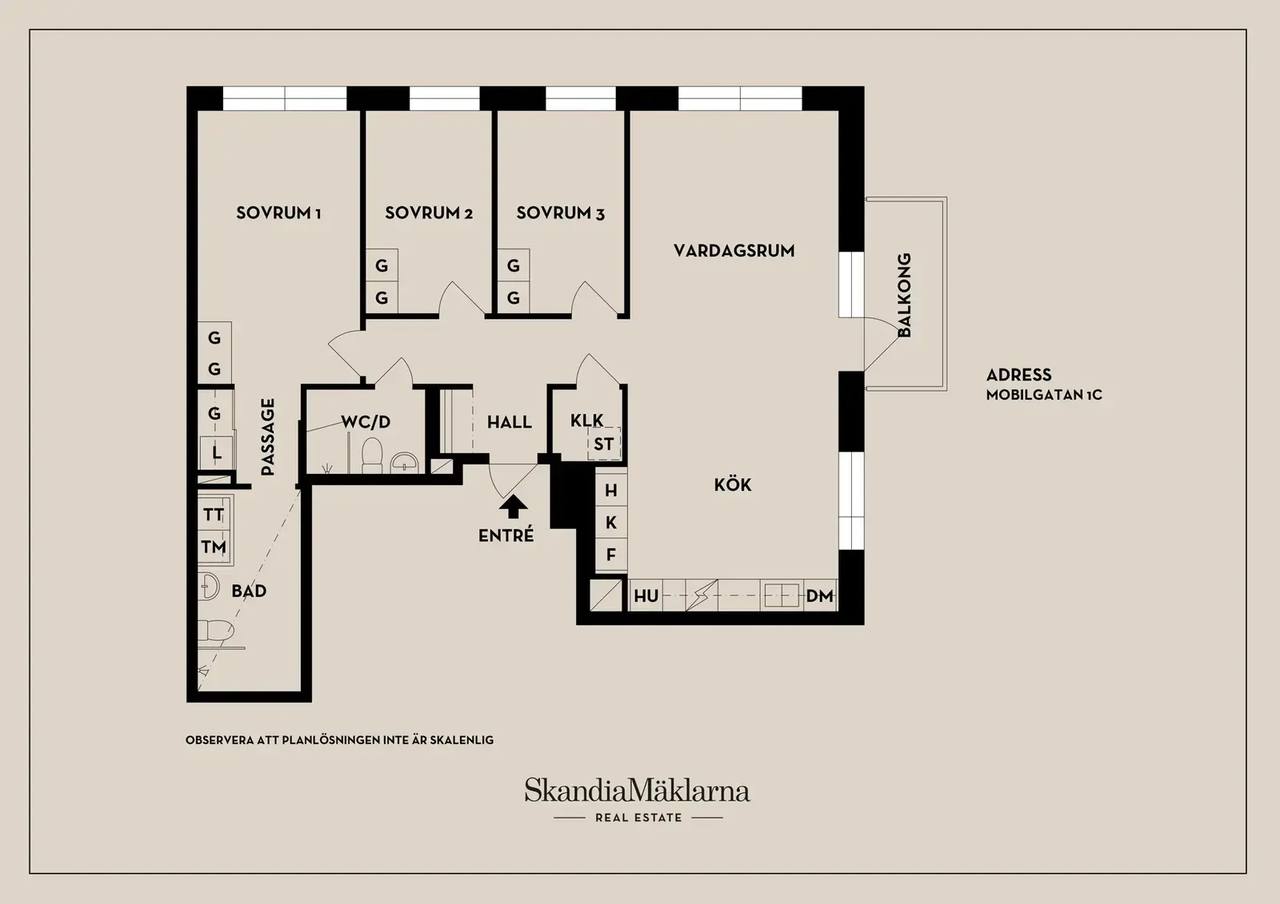 Floor plan for Mobilgatan 1C