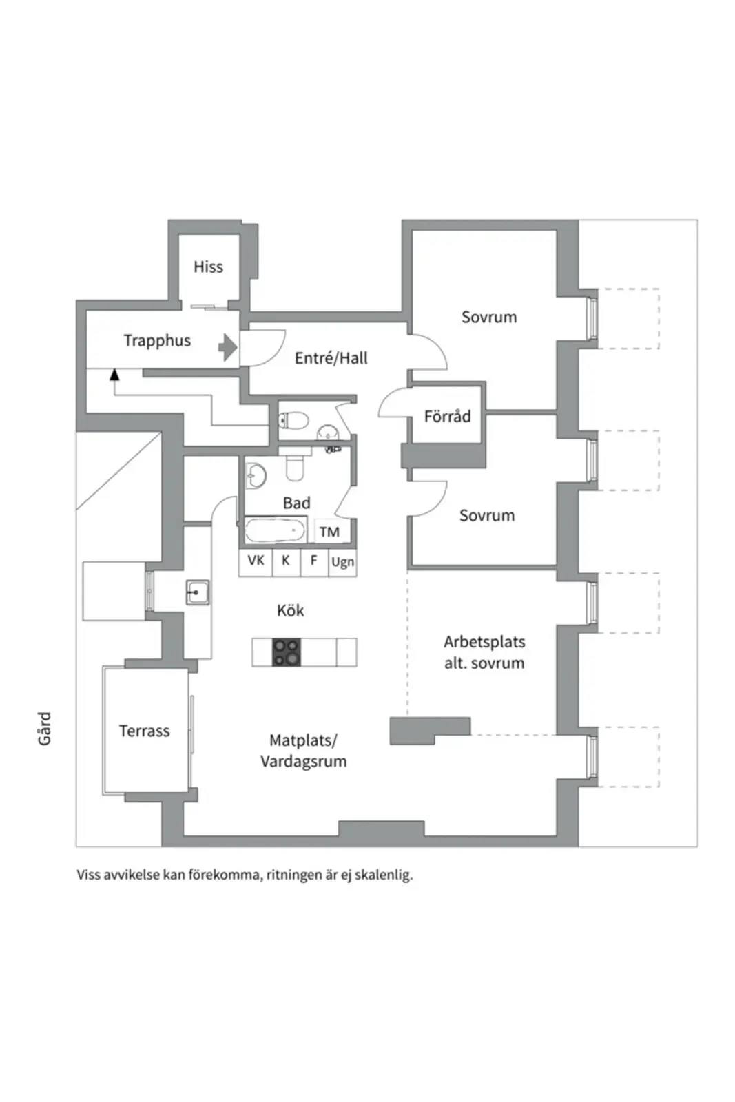 Floor plan for Gjutargatan 6