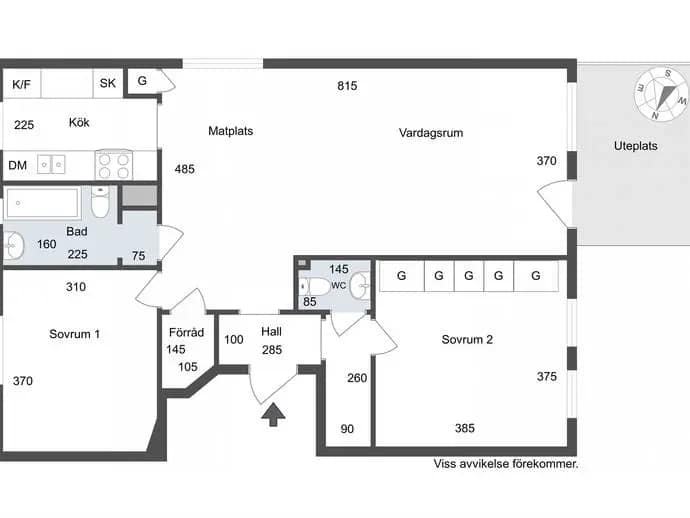 Floor plan for Tullingebergsvägen 2D
