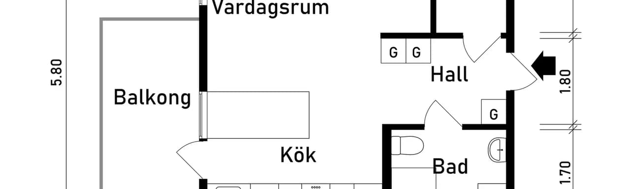 Floor plan for Sven-Agne Larssons Väg 7