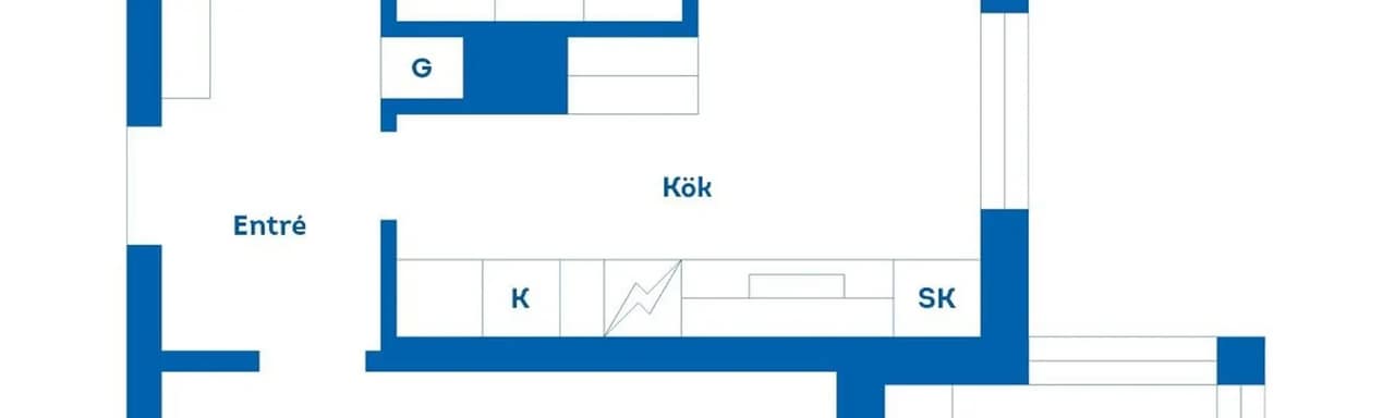 Planritning för Byggmästaregatan 2 D
