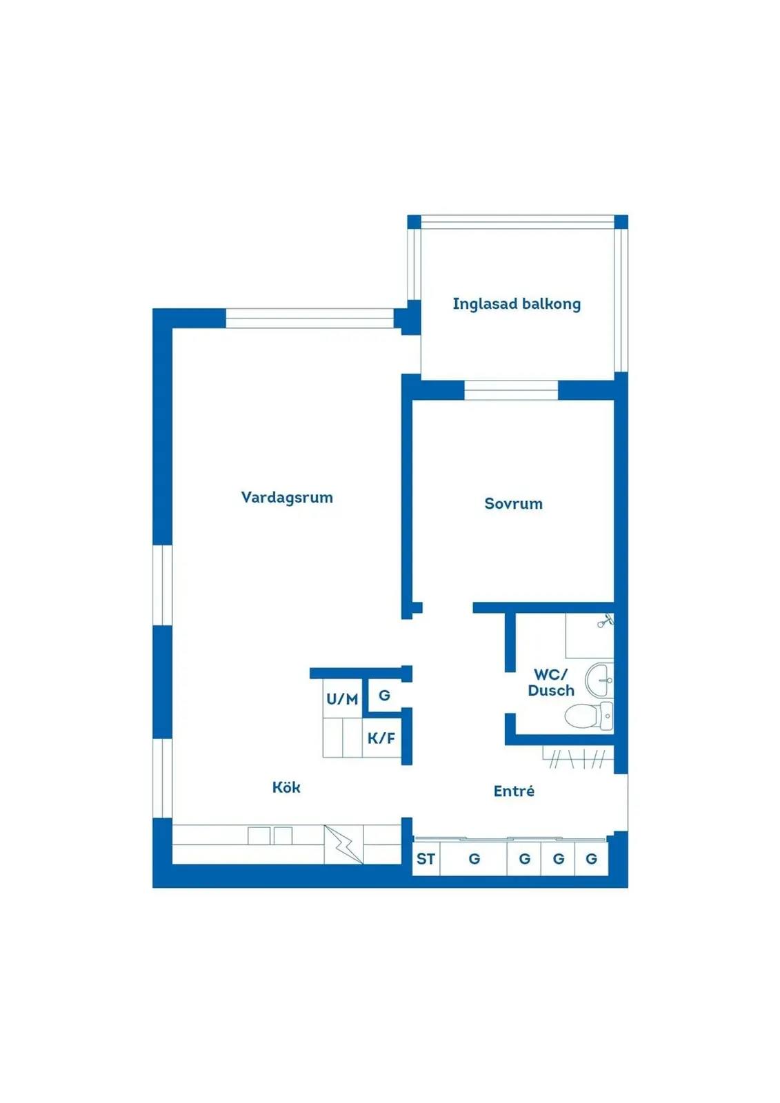 Planritning för Byggmästaregatan 3