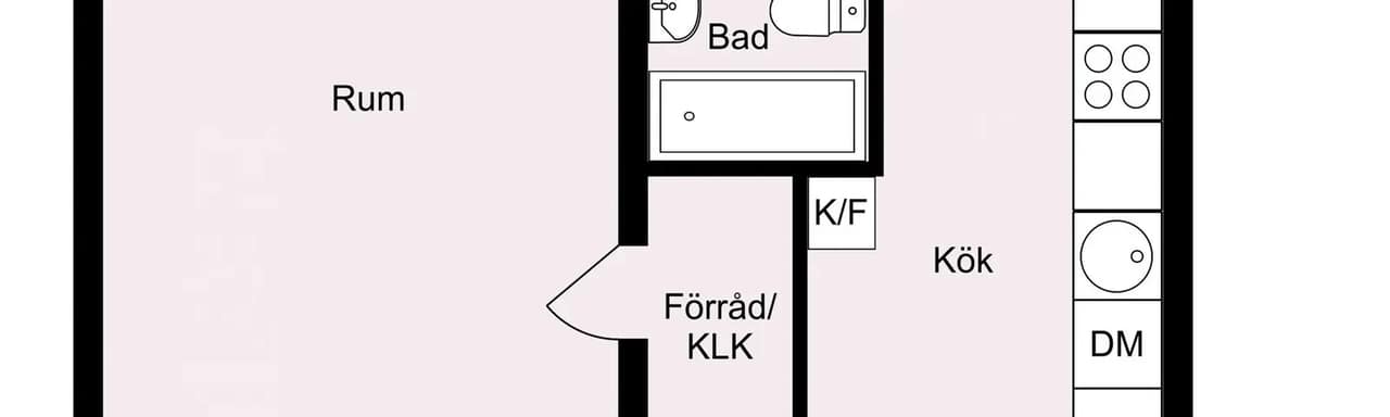 Floor plan for Vendelsfridsgatan 4E