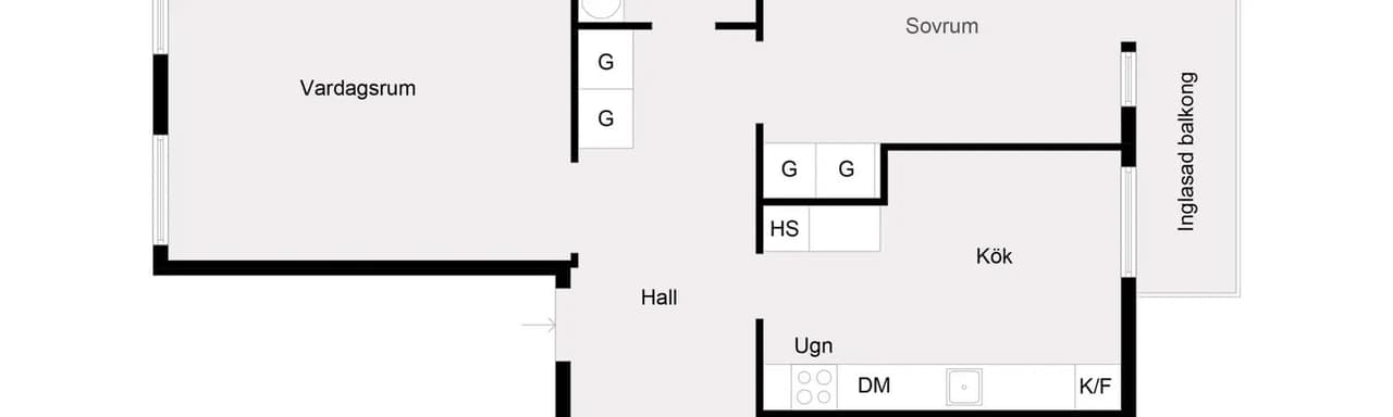 Floor plan for Baskemöllegatan 7A