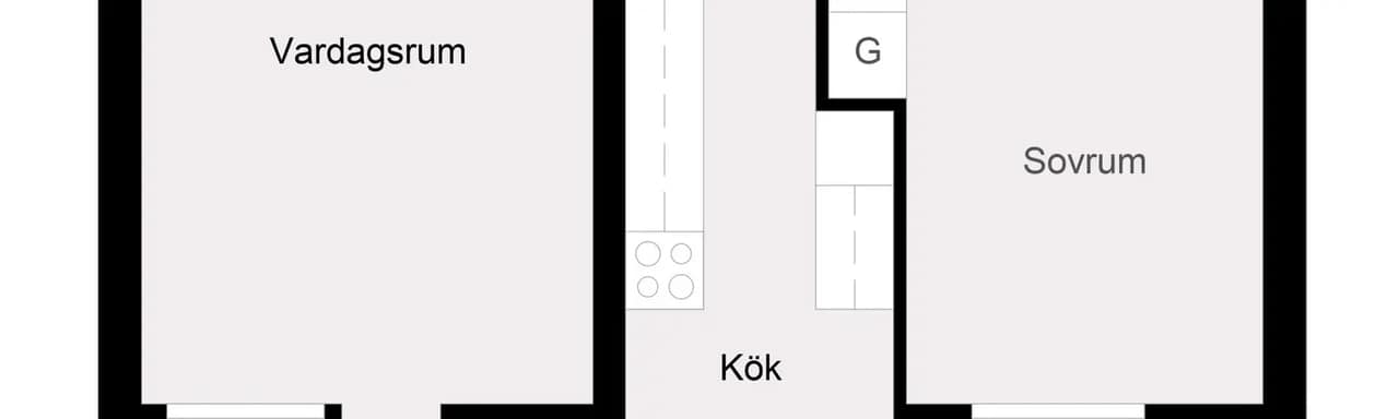 Floor plan for Baskemöllegatan 8C