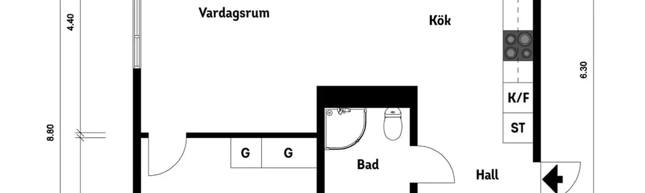 Floor plan for Salviatorget 2